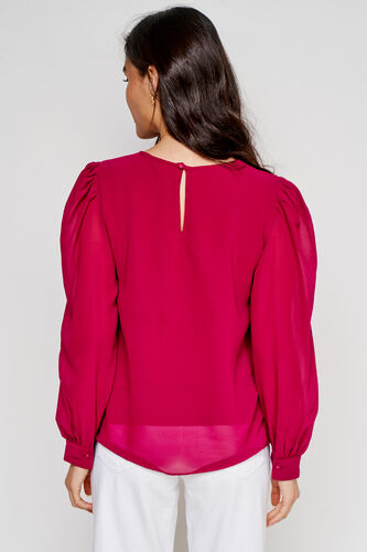 Pink Solid Straight Top, Red, image 8