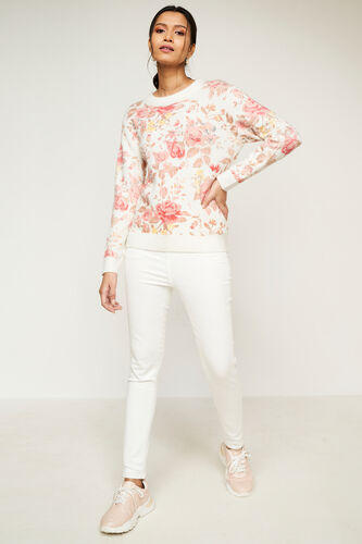 Red Floral Straight Top, Red, image 1