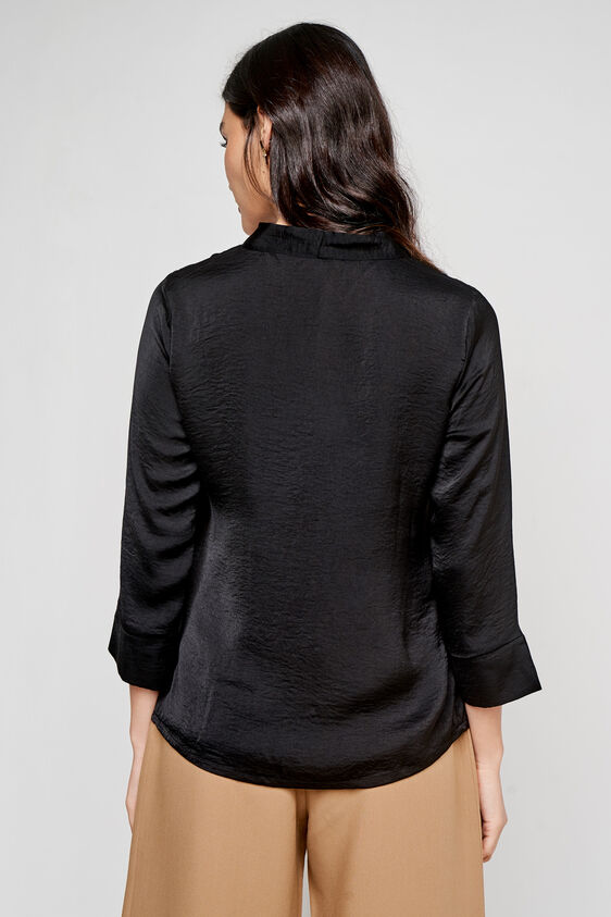 Black Solid Extended Top, Black, image 4
