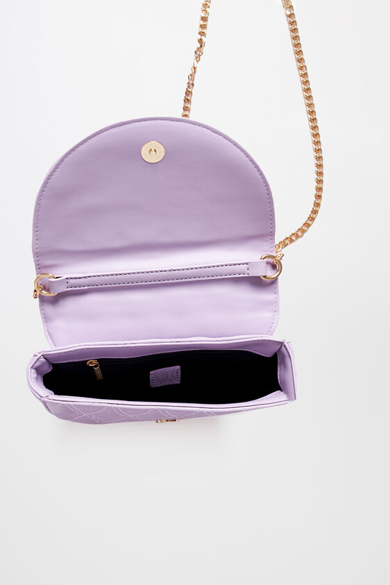 Lilac Polyurethane Ladies Purse L, , image 5