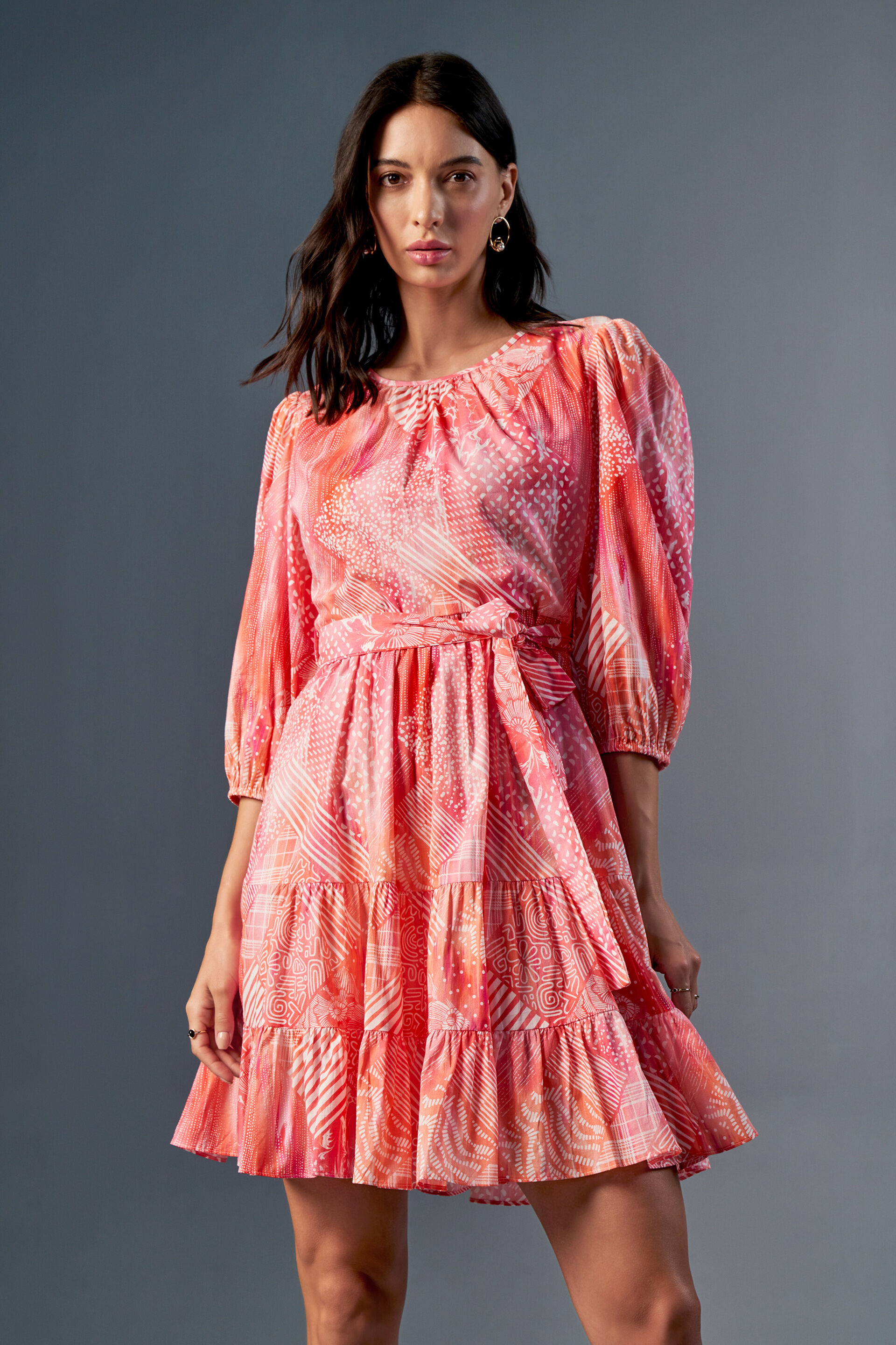 Coral Play Dress, Coral, image 2