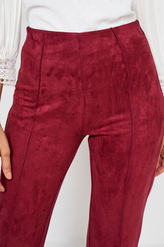 Maroon Solid Party Bottom, Maroon, image 5