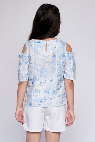 4 - Blue Floral Straight Top, image 4