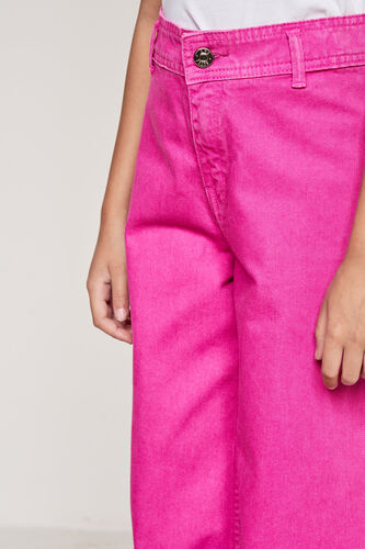 Hot Pink Solid Straight Bottom, Hot Pink, image 5