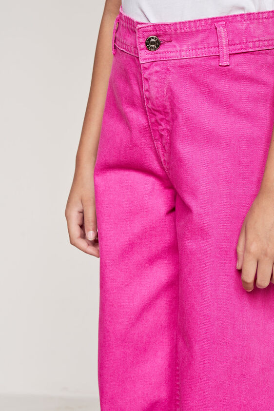 Hot Pink Solid Straight Bottom, Hot Pink, image 5