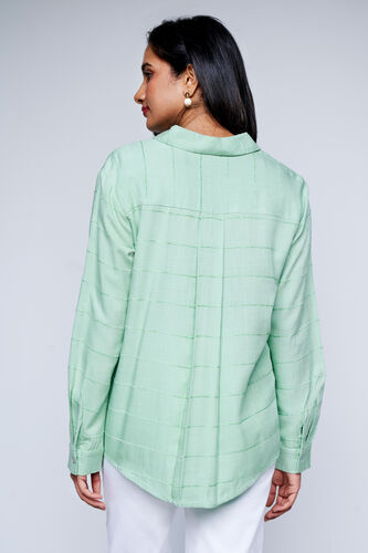 Sage Green Solid Shirt Top, Sage Green, image 3