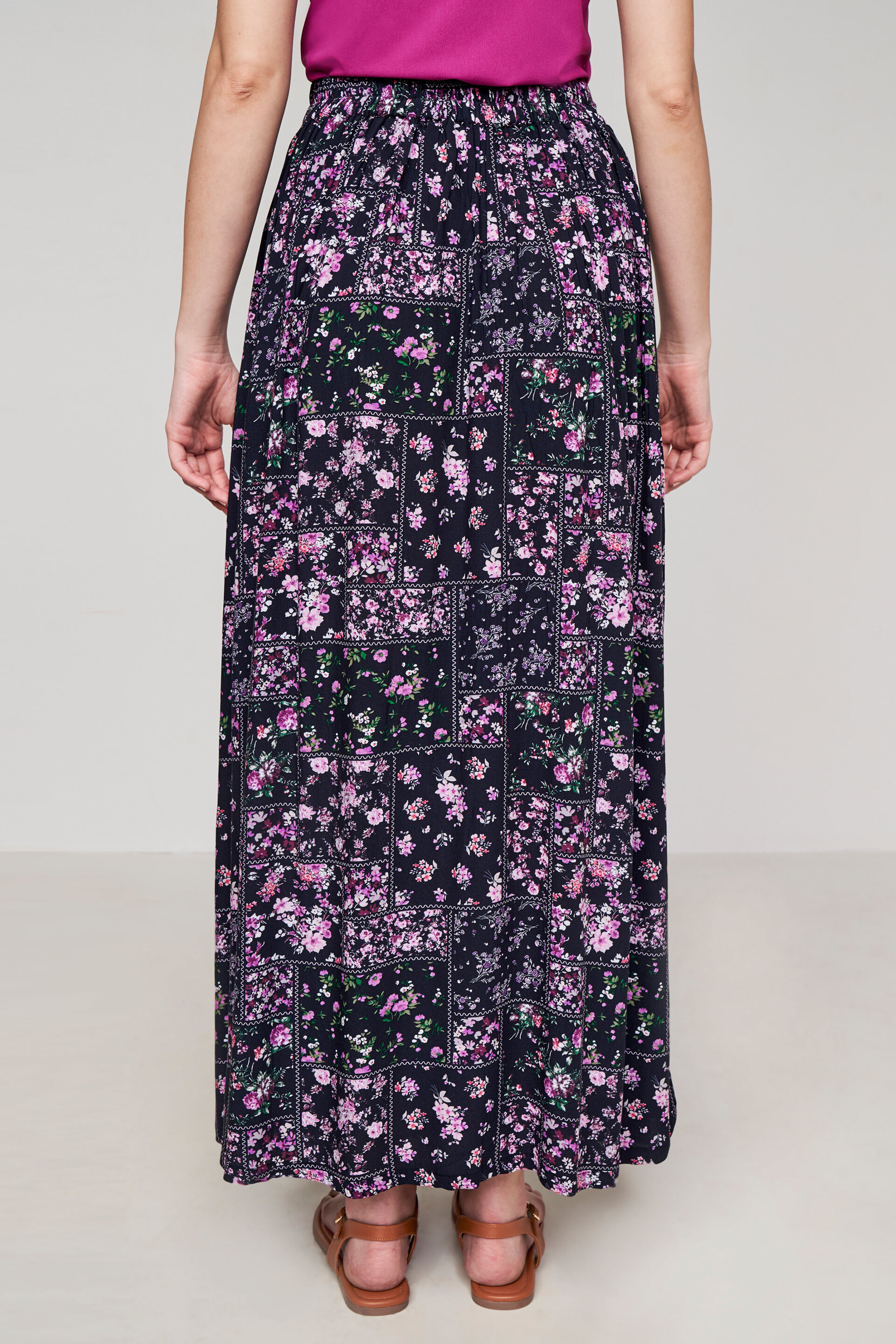 Multi Color Floral Straight Skirt, Multi Color, image 3
