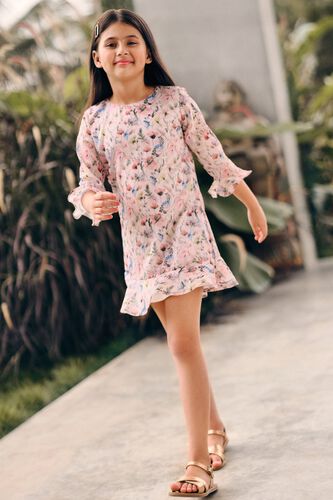 1 - Light Pink Floral A-Line Dress, image 1