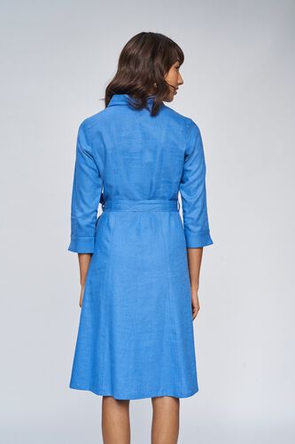 5 - Blue Floral Fit and Flare Dress, image 5