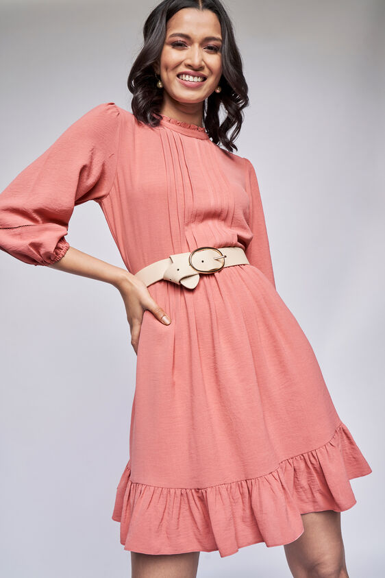Flounce Dress, Peach, image 6