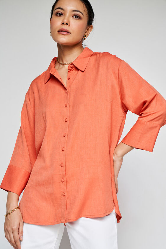 Flame Of Sunset Top, Orange, image 1