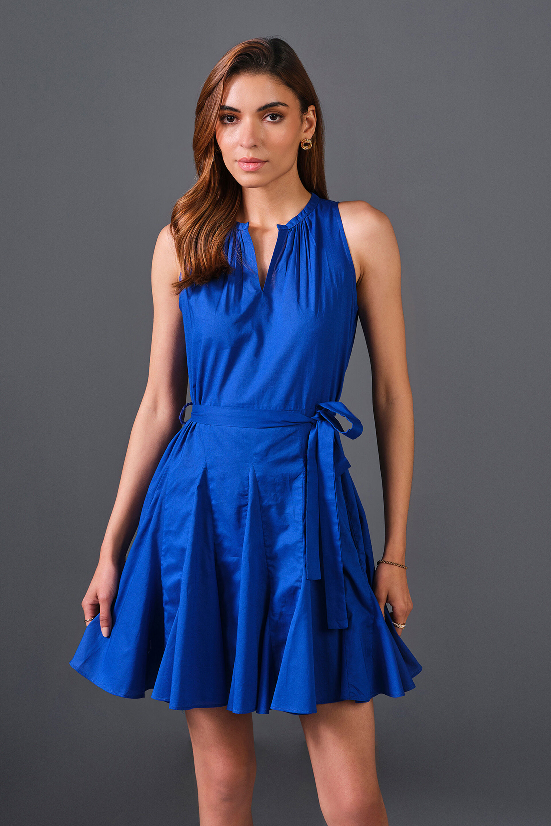 Sea&rsquo;s the Day Cotton Dress, Blue, image 2