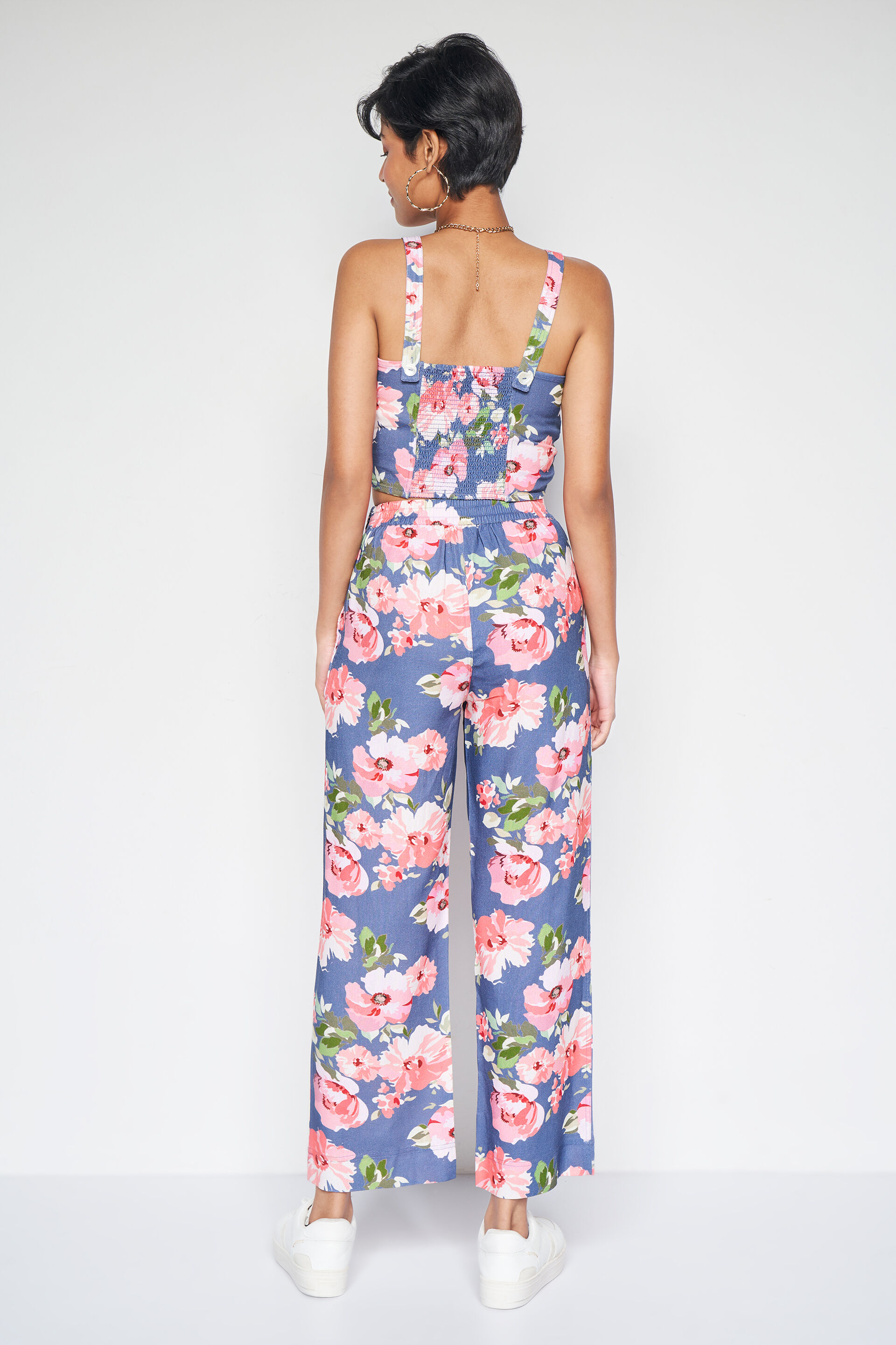 Floral Flourish Co-ords Set, Indigo Blue, image 4