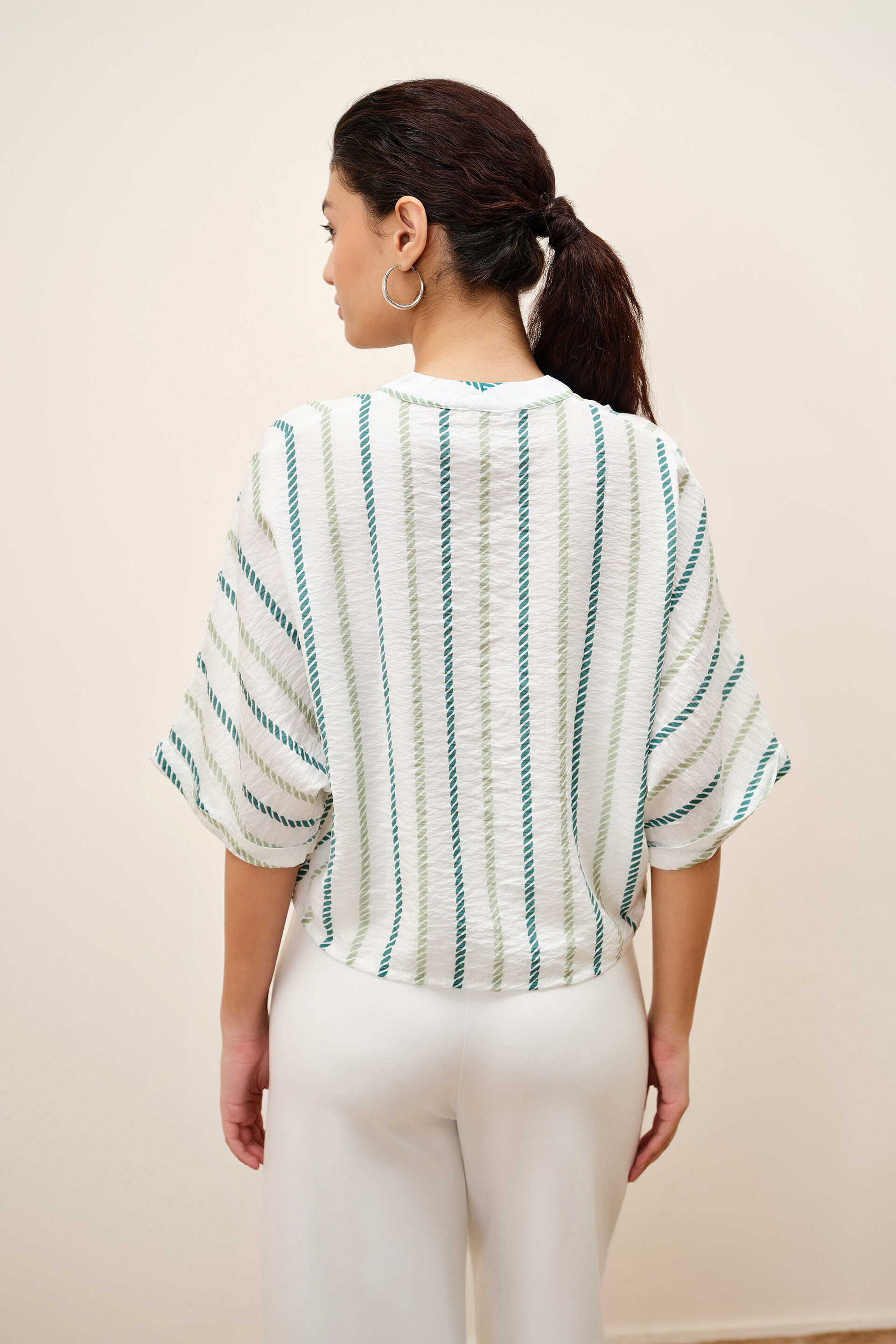 Rivelle White Stripes Top, White, image 5