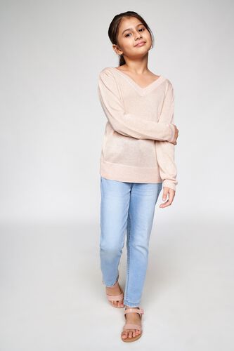 2 - Cream Solid Straight Top, image 2
