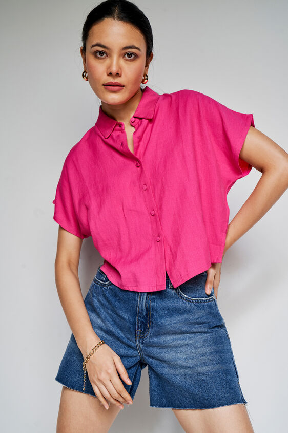 Flamingo Crop Top, Pink, image 1