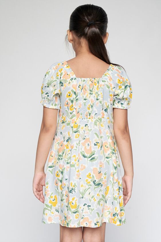 5 - Ecru Floral Fit and Flare Dress, image 5