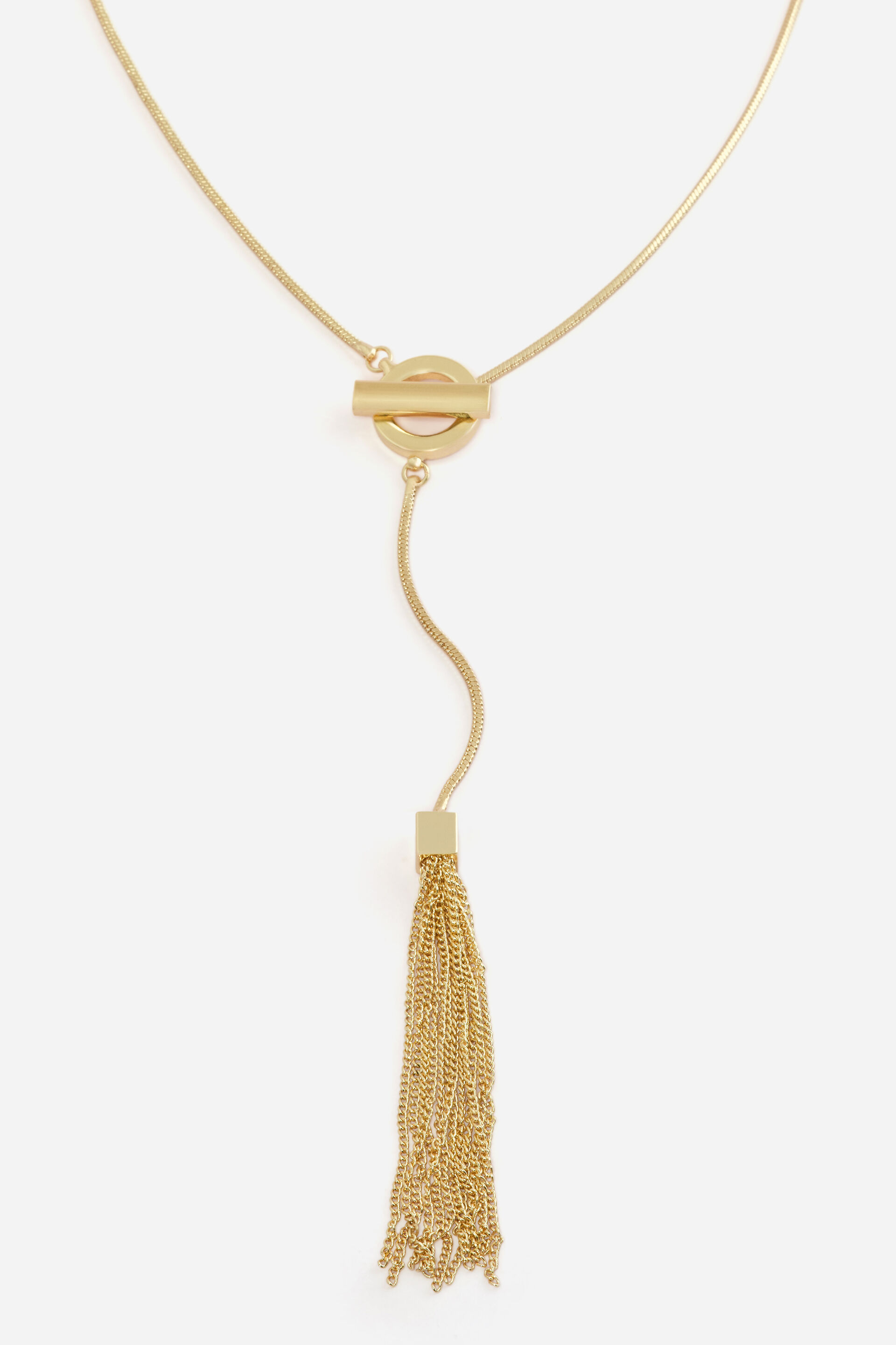 Toggle Chain Tassel Necklace, , image 2
