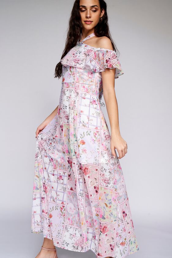 1 - Multi Floral Straight Gown, image 1
