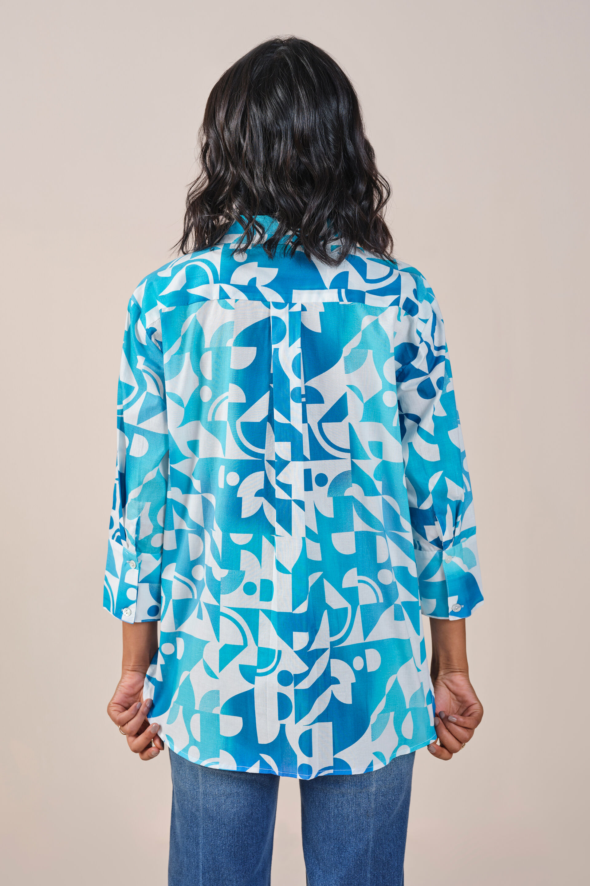 Maze Shirt, Blue, image 6