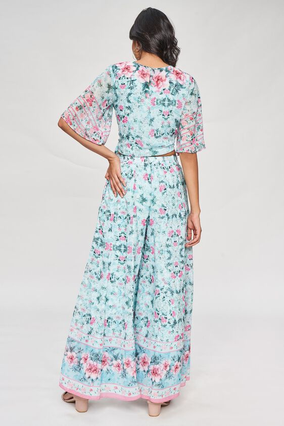 4 - Multi Color Floral Printed Cropped Top, image 4