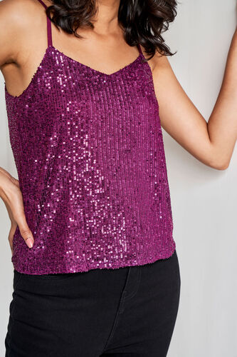 Straight Geometric Top, Purple, image 2