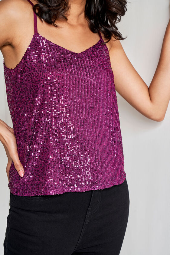 Straight Geometric Top, Purple, image 2