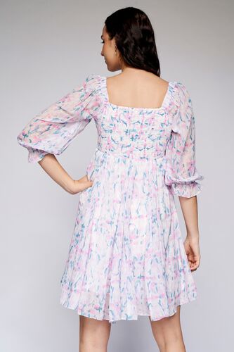 5 - Blue & Pink Floral Fit & Flare Dress, image 5