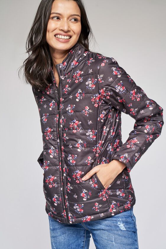 3 - Black Floral Straight Jacket, image 3