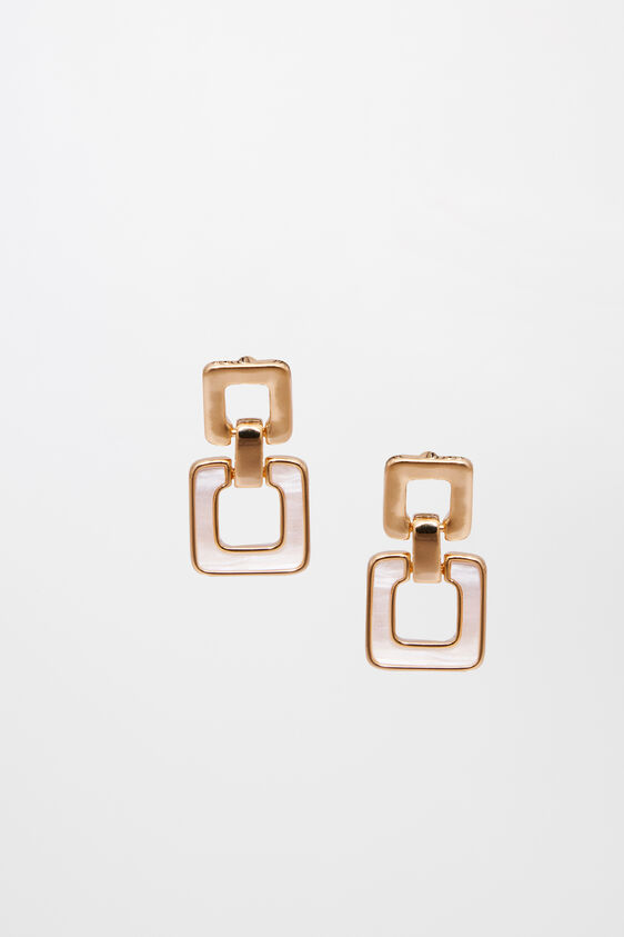 Off White Brass Earring, , image 1