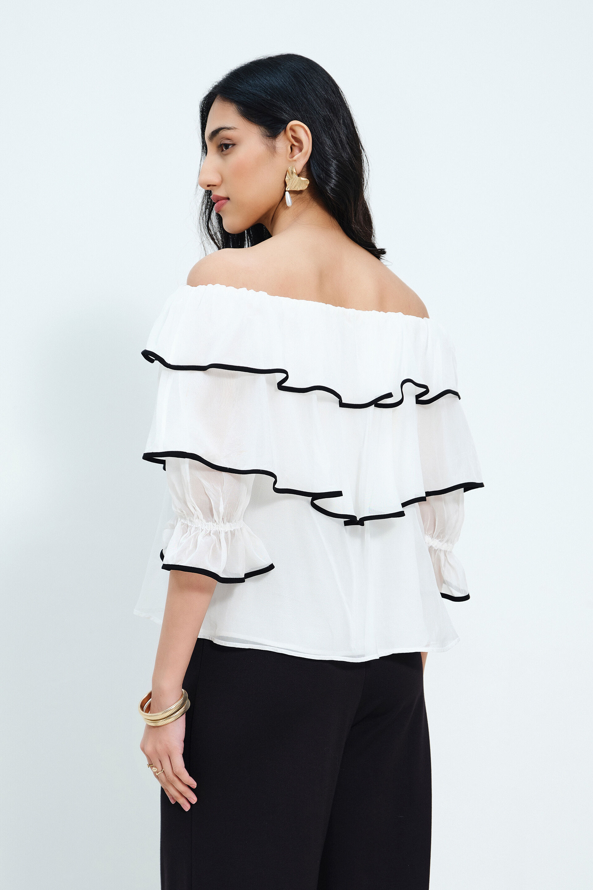 Frosted Petal Top, White, image 5