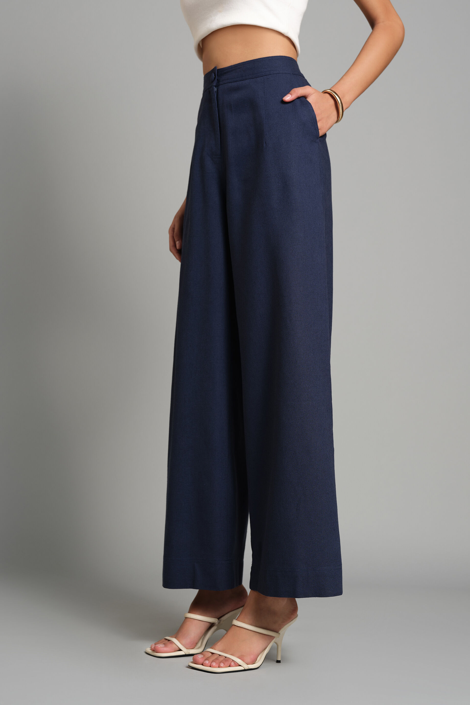 The Breeze Flair Pants, Navy, image 4