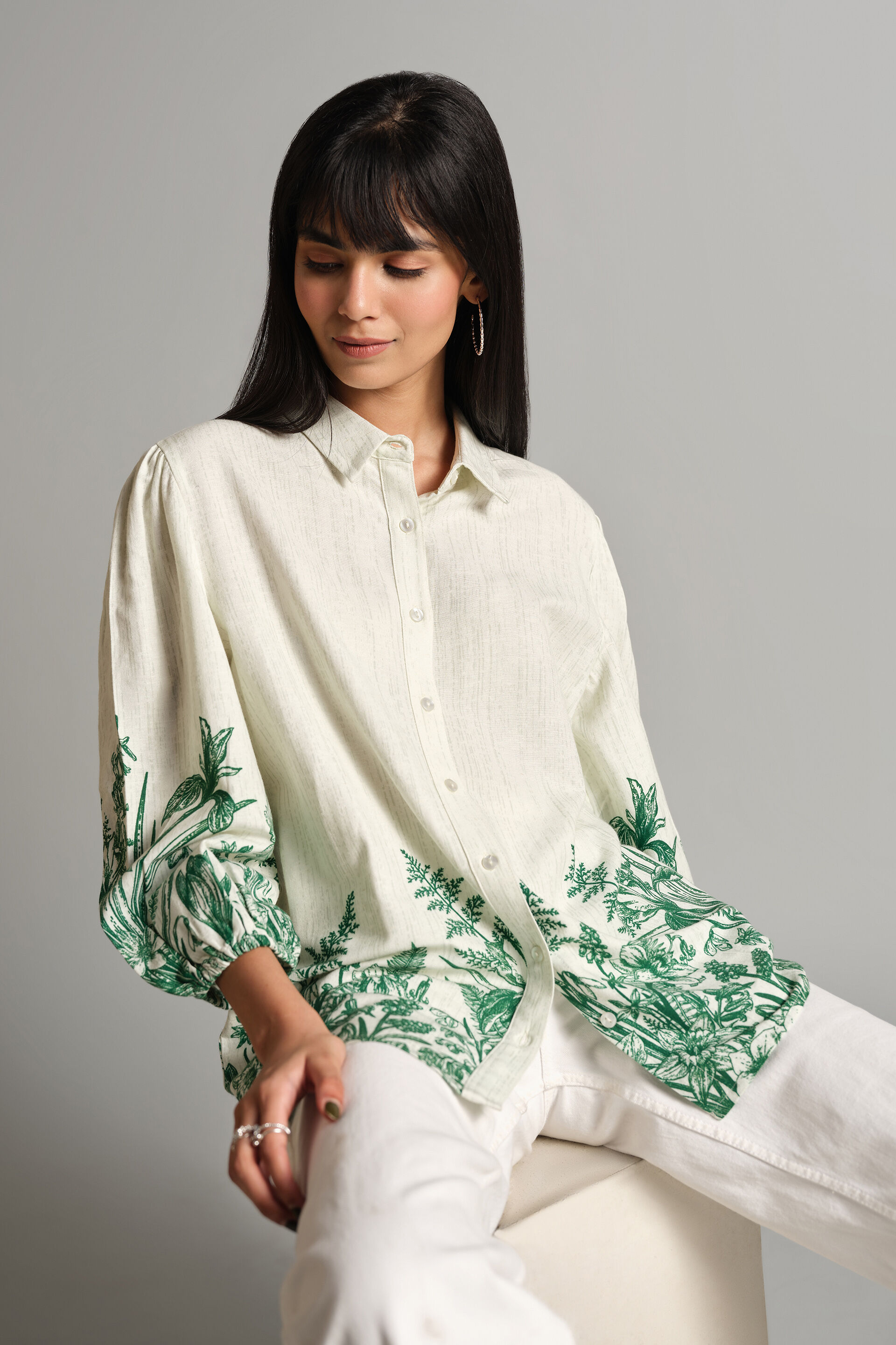 Roselyne Shirt, Cream, image 1