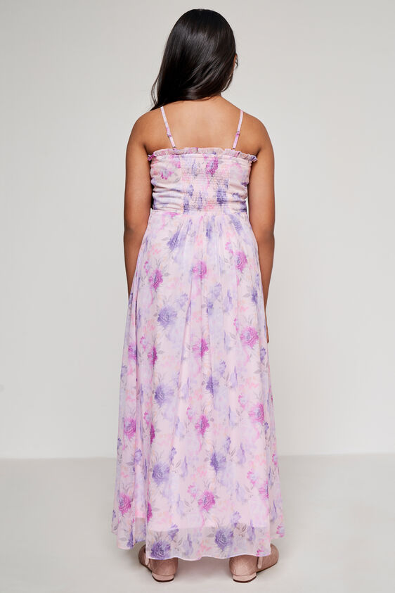 Purple And Red Floral Flared Gown, Purple, image 2