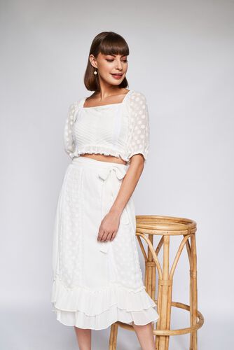 White Solid High-Low Set, White, image 4