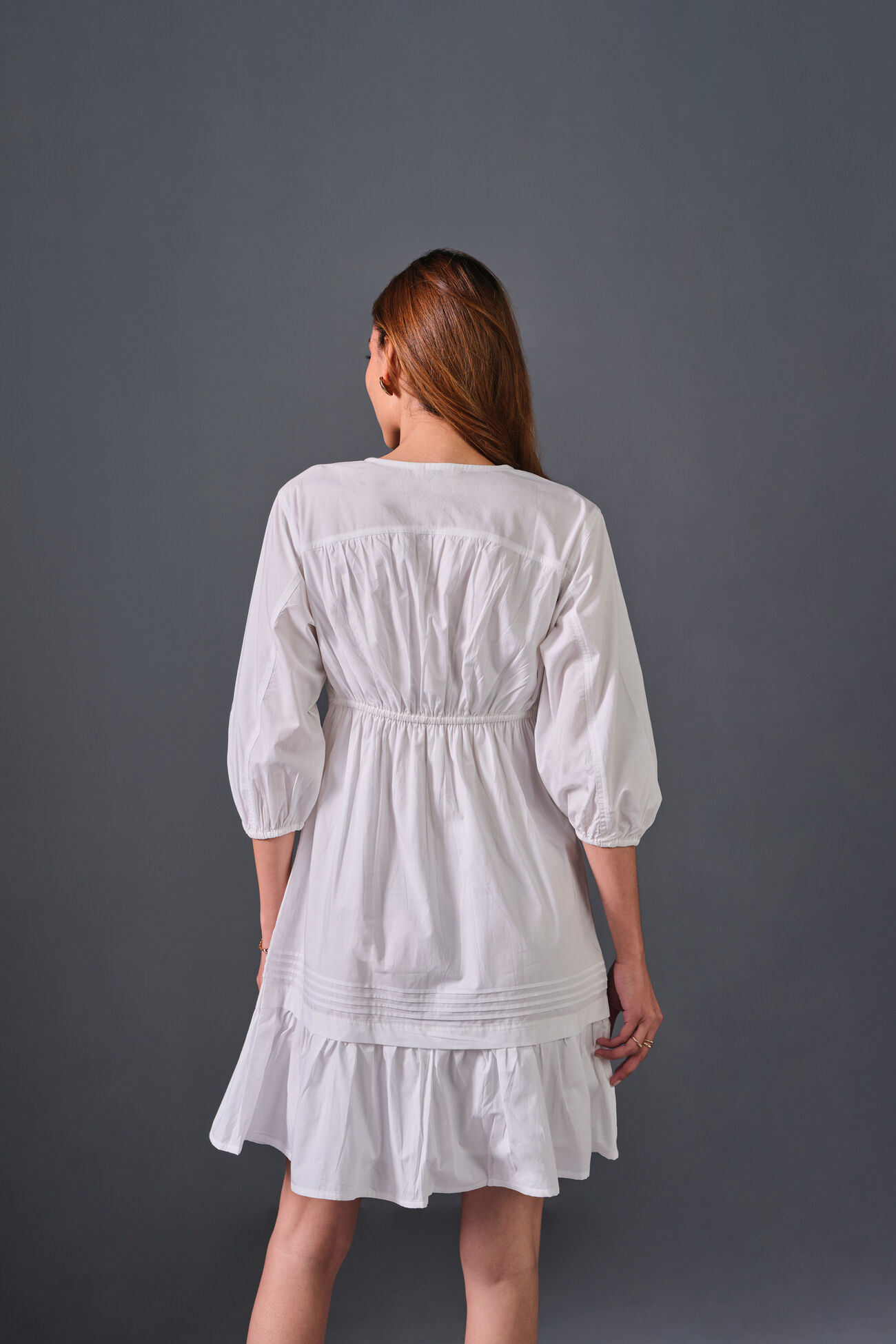 Daisy Dreams Cotton Dress, White, image 3