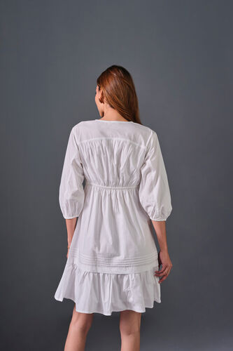 Daisy Dreams Cotton Dress, White, image 3