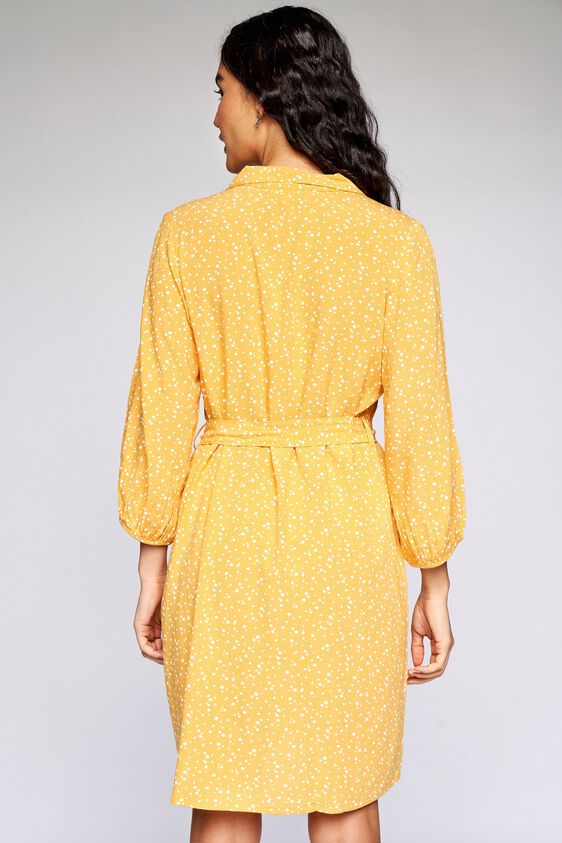 5 - Yellow Polka Dots Curved Dress, image 5