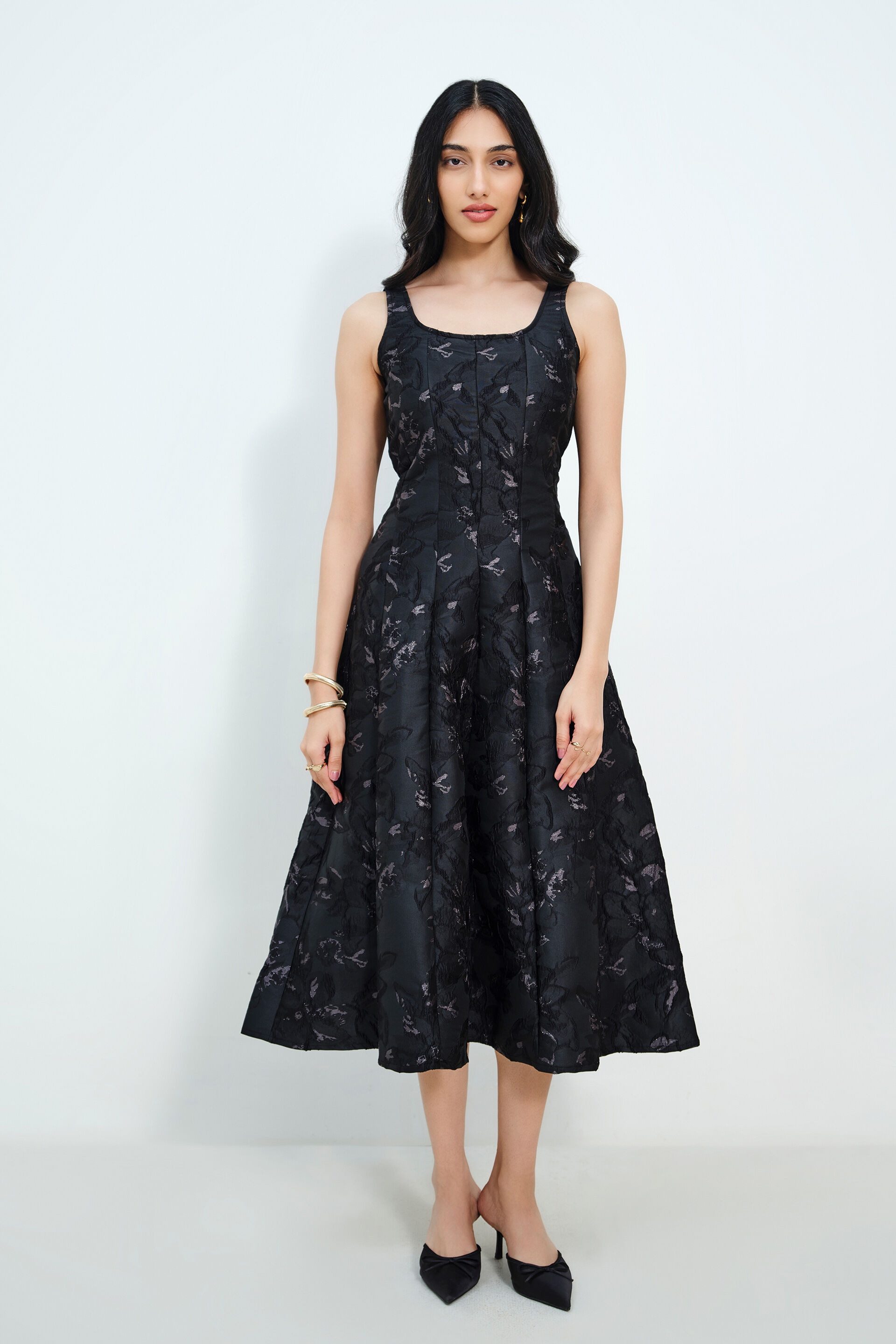 Midnight Canopy Dress, Black, image 1