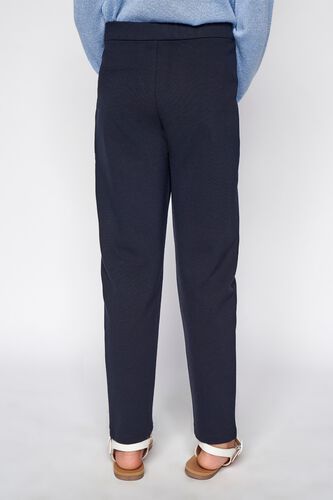 4 - Navy Blue Solid Straight Bottom, image 4