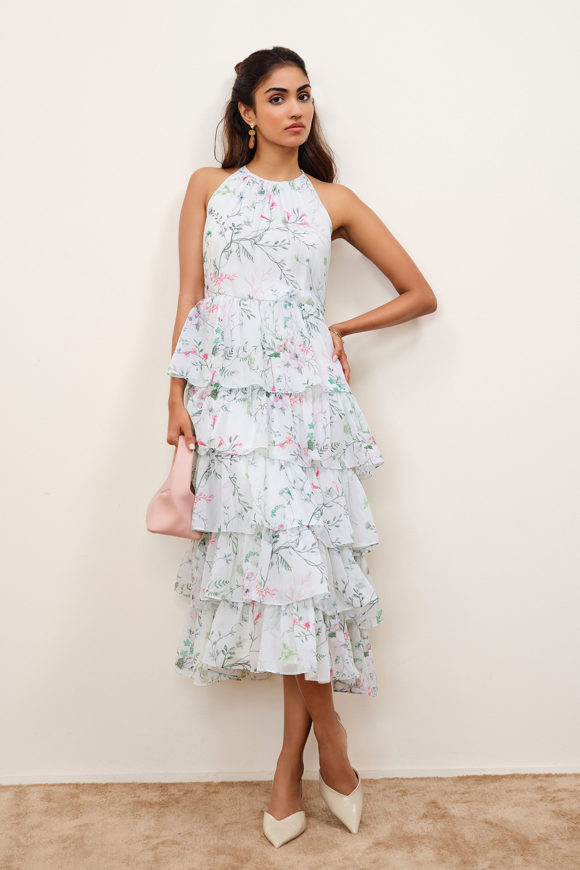 Vintage Mint Tiered Dress, Mint, image 2