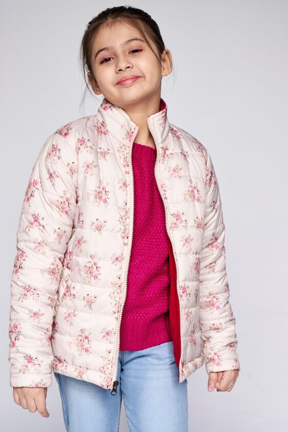 3 - Cream Floral Straight Jacket, image 3