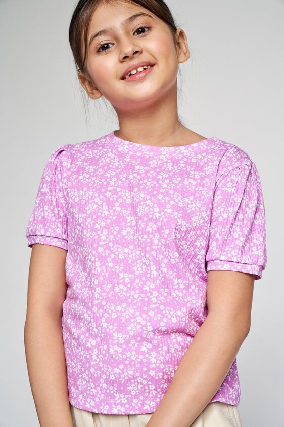 2 - Lilac Floral Straight Top, image 2