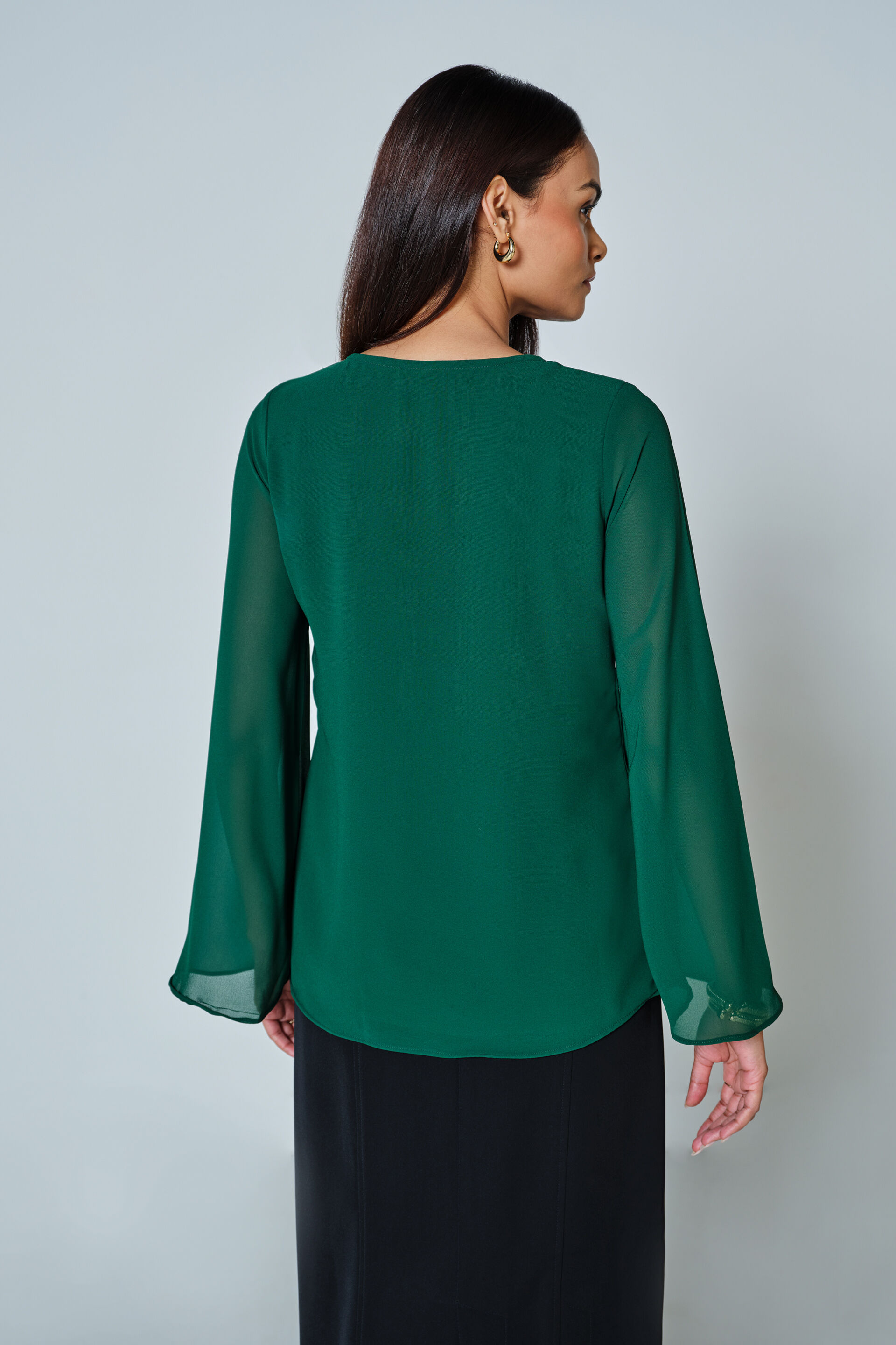 Solid Emerald Green Top, Green, image 4