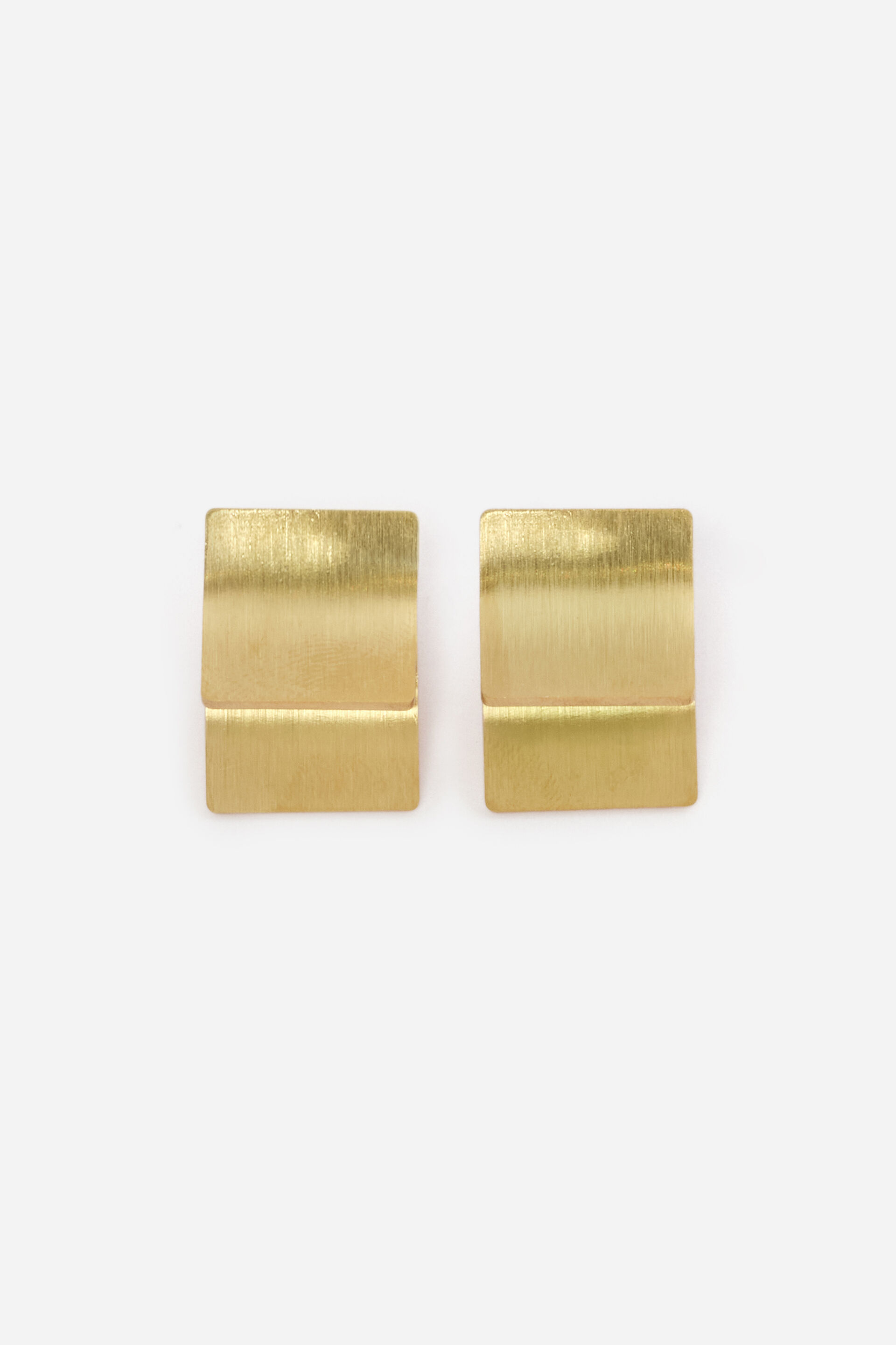 Abstract Gold Earrings, , image 1