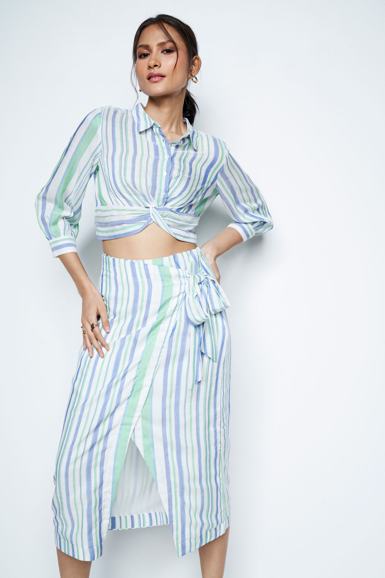 Stripe Express Skirt Set, Multi Color, image 3