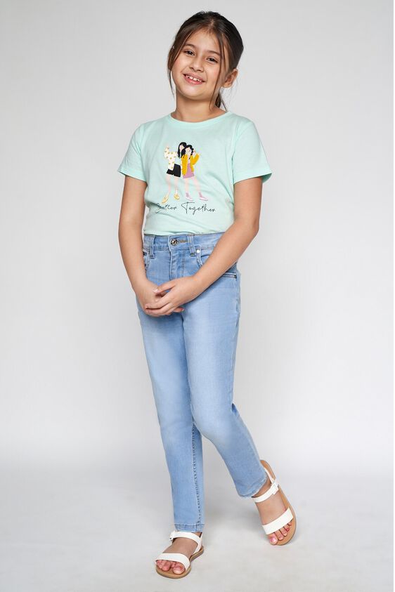 4 - Green Graphic Embroidered Straight Top, image 4
