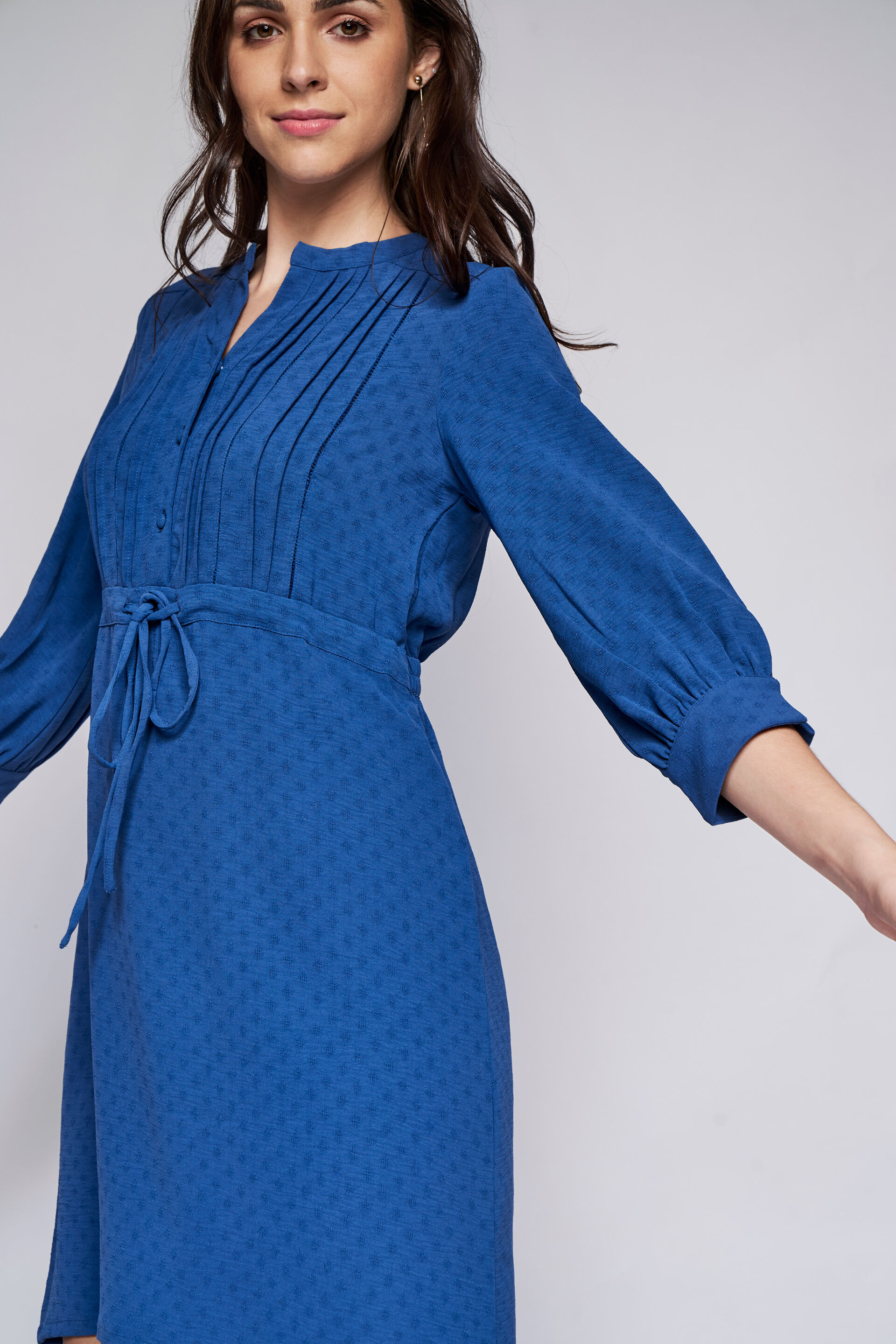 Blue Self Design Straight Dress, Blue, image 6