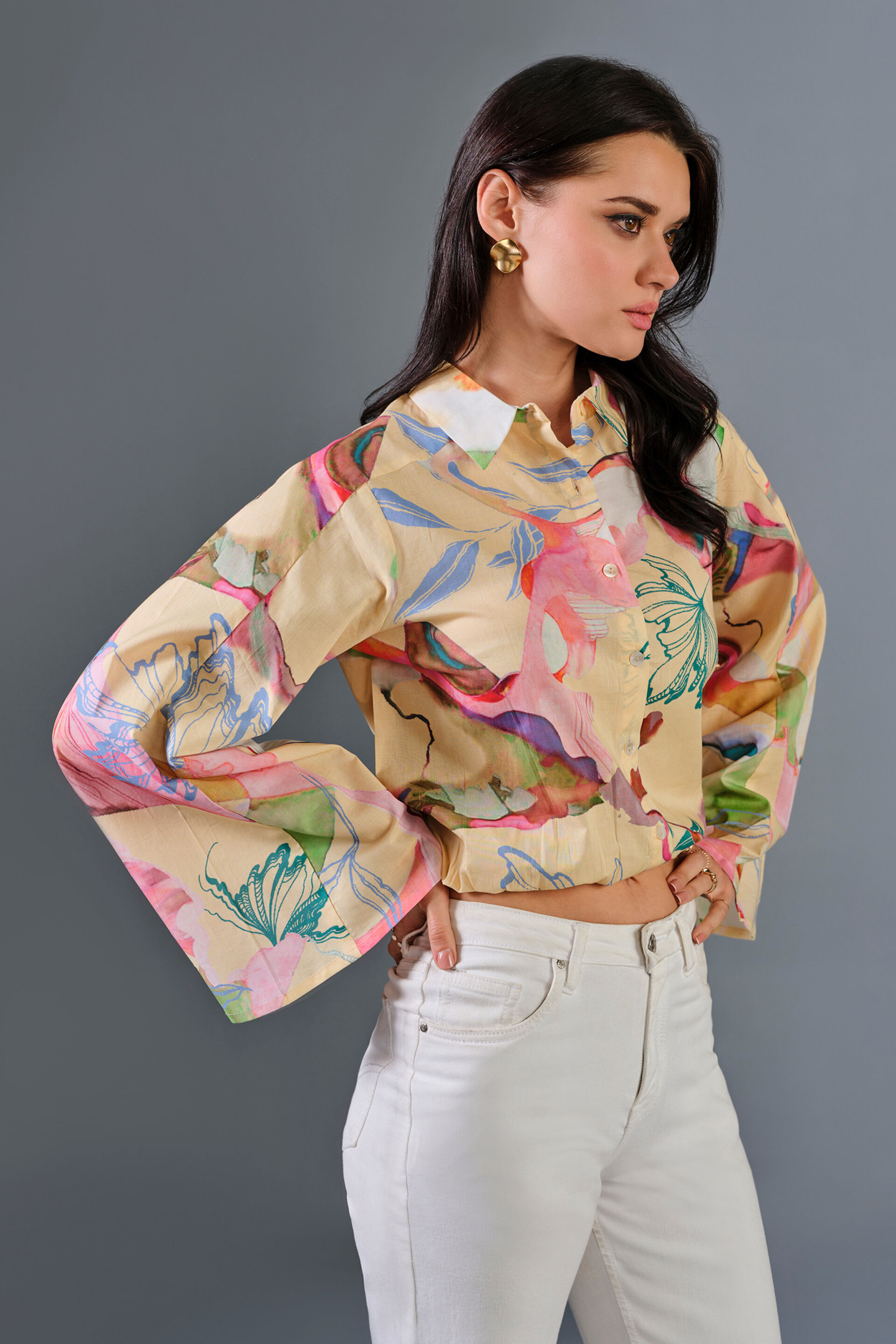 Nirvana Cotton Shirt, Multi Color, image 7