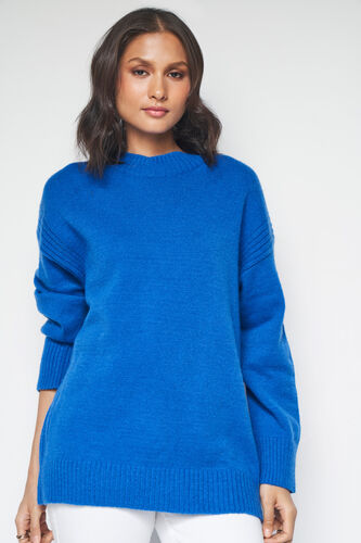 Aspen Over-Sized Sweater, Blue, image 2